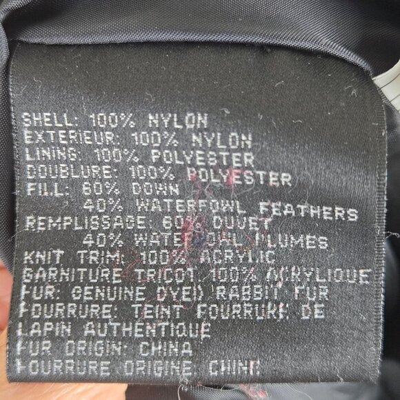 Via Spiga Size Small Black Quilted Puffer Coat Removable Fur Collar Stretch Belt - Picture 13 of 16